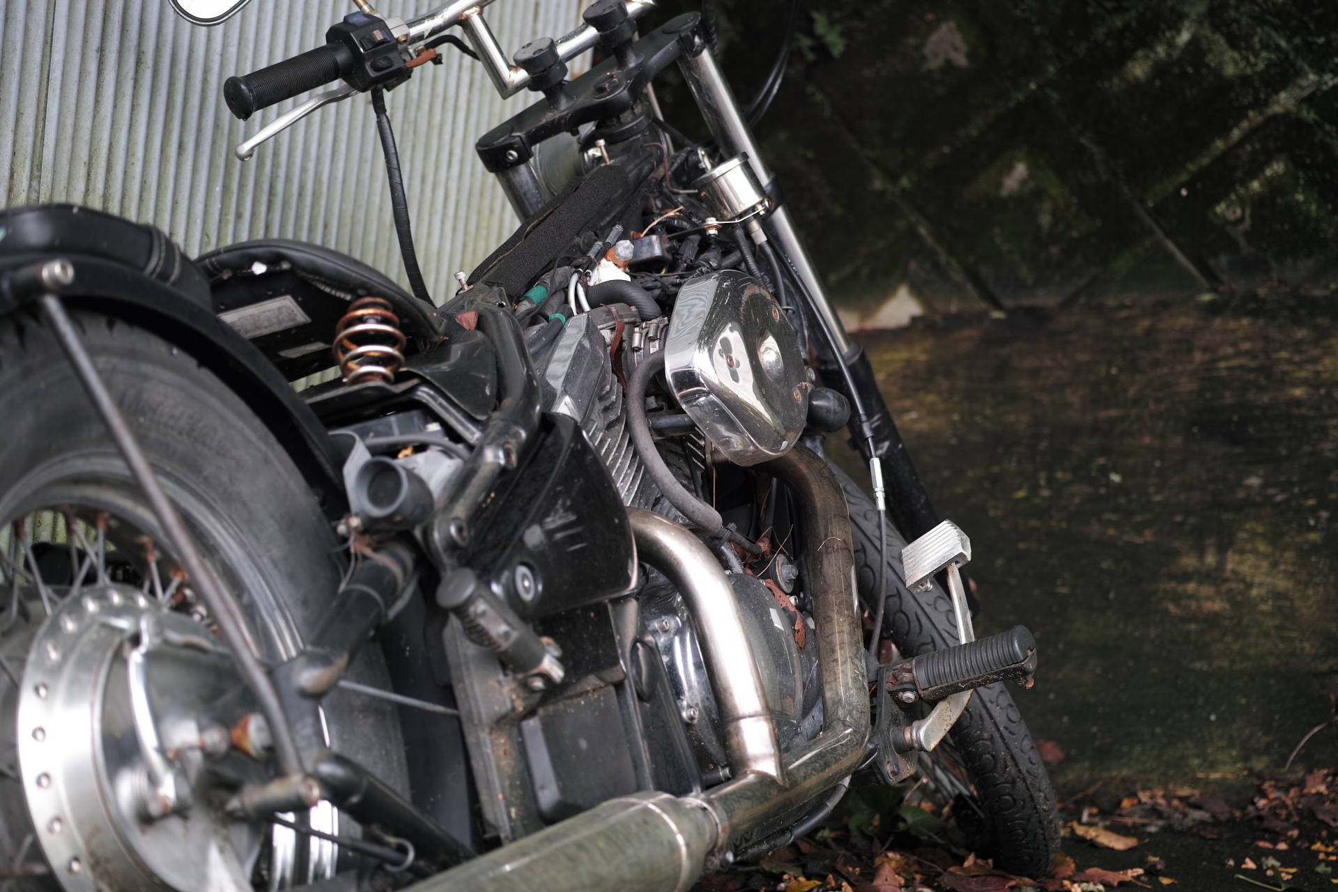 放置されたバイク